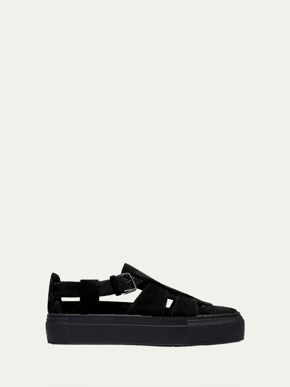 EMME PARSONS Ernest Cutout Suede Platform Sandals Black Size 41 US 10